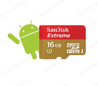 SanDisk microSDHC 16GB + adaptér