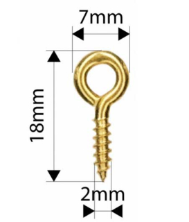 Háčik - zlatý záves 15 mm