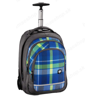 Školská taška na kolieskach Woody Blue