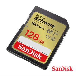 SanDisk Extreme 128 GB SDXC Memory Card 180 MB/s